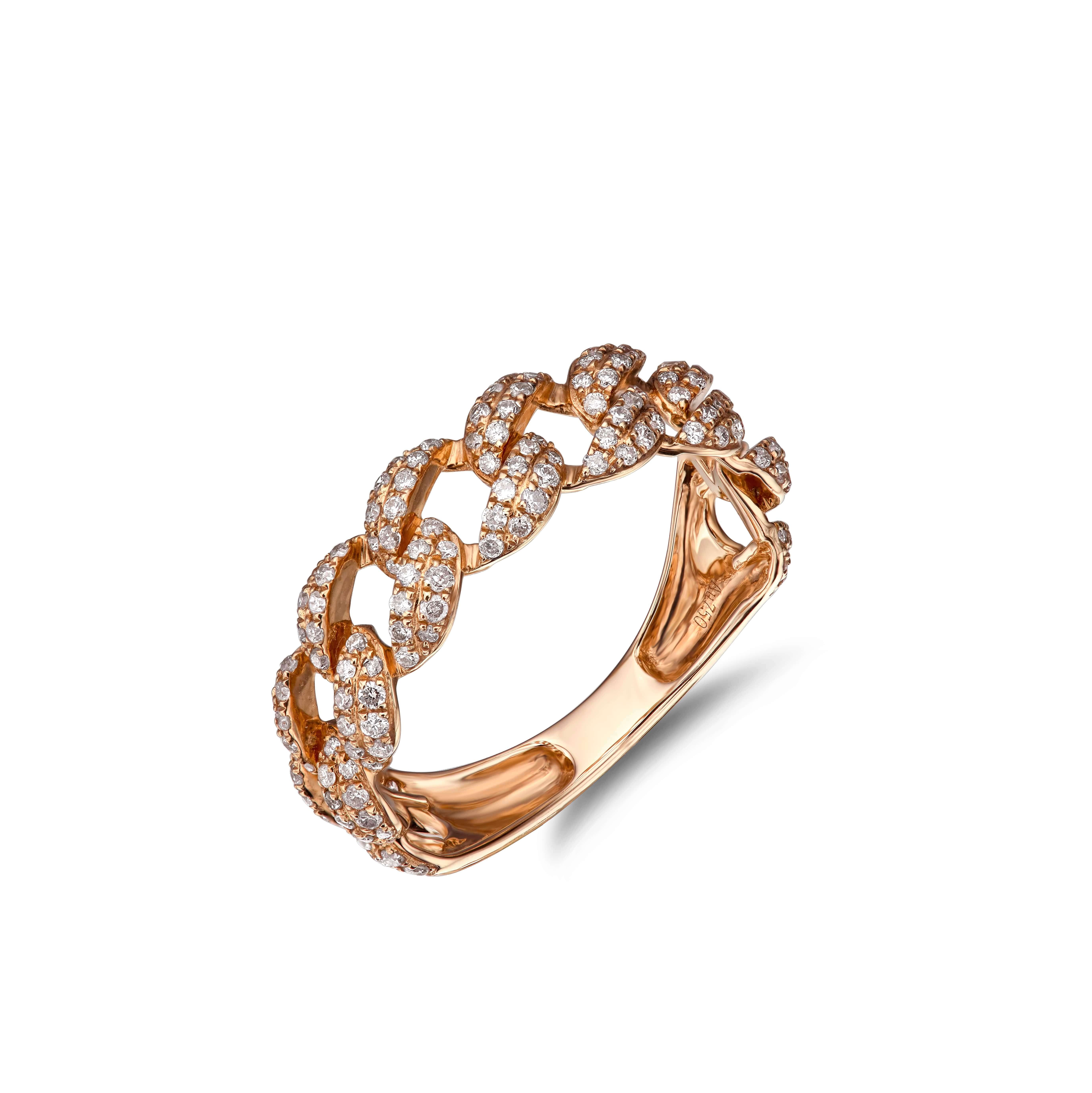 Nhẫn Kim cương 0.60 carat Vàng 18K The Chain 221005DD18KWR00042. ( sp tích điểm 10%)