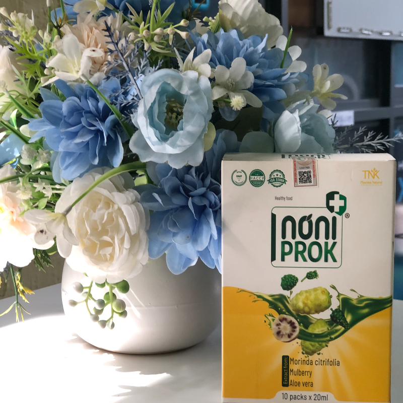 NƯỚC TRÁI NHÀU DÂU TẰM NHA ĐAM NONI PROK (HỘP 10 GÓI x 20ML)  (MSP: 101002)