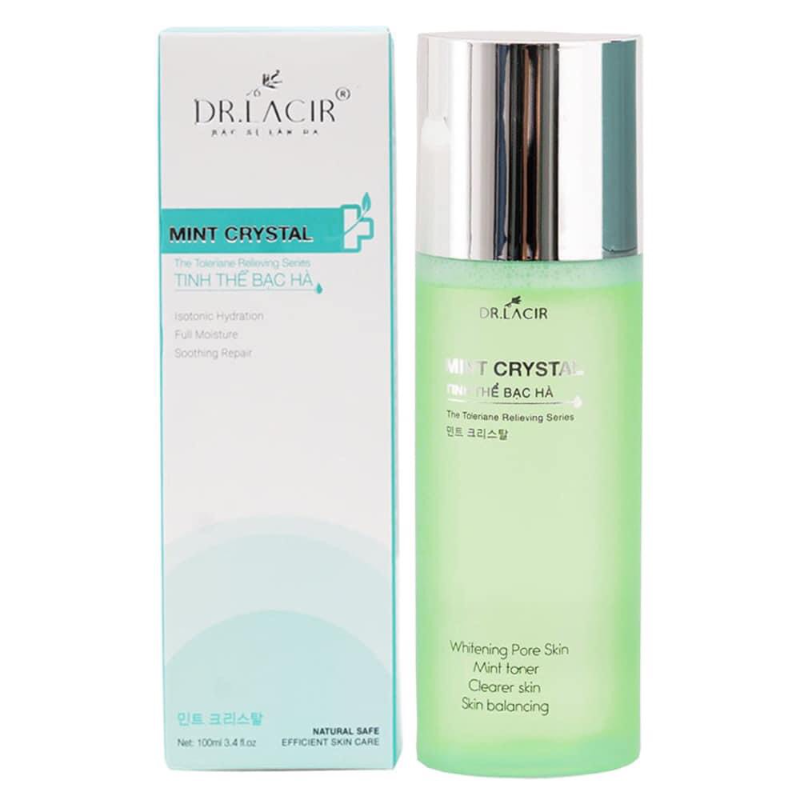 DR.LACIR TONER BẠC HÀ MINT CRYSTAL CHAI 100ML (MSP: 96013)