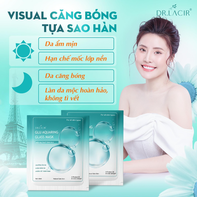 DR.LACIR MẶT NẠ THỦY TINH GLU AQUARING MASK HỘP 6 MIẾNG (MSP: 96015)